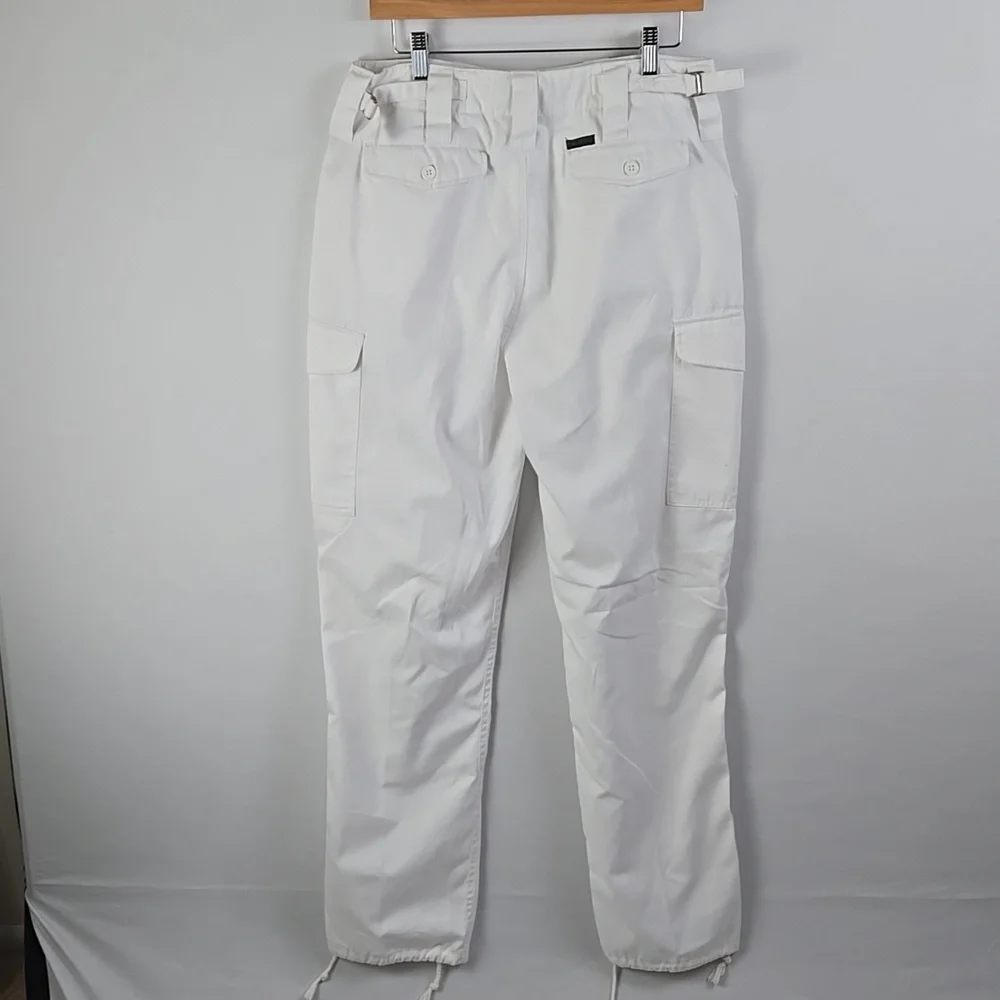 PG Wing PGWING ESSEX UK Parachute Cargo Pants Peasy Wing Trousers White 32